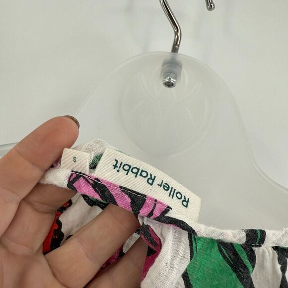 Roberta Roller Rabbit Womens Top Size Small Lucy Jorales Iris Floral Print - Picture 9 of 11